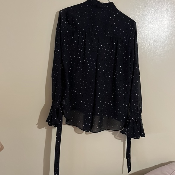 Sheer black and small star polkadot button up from The Edit by seventeen - Picture 5 of 5